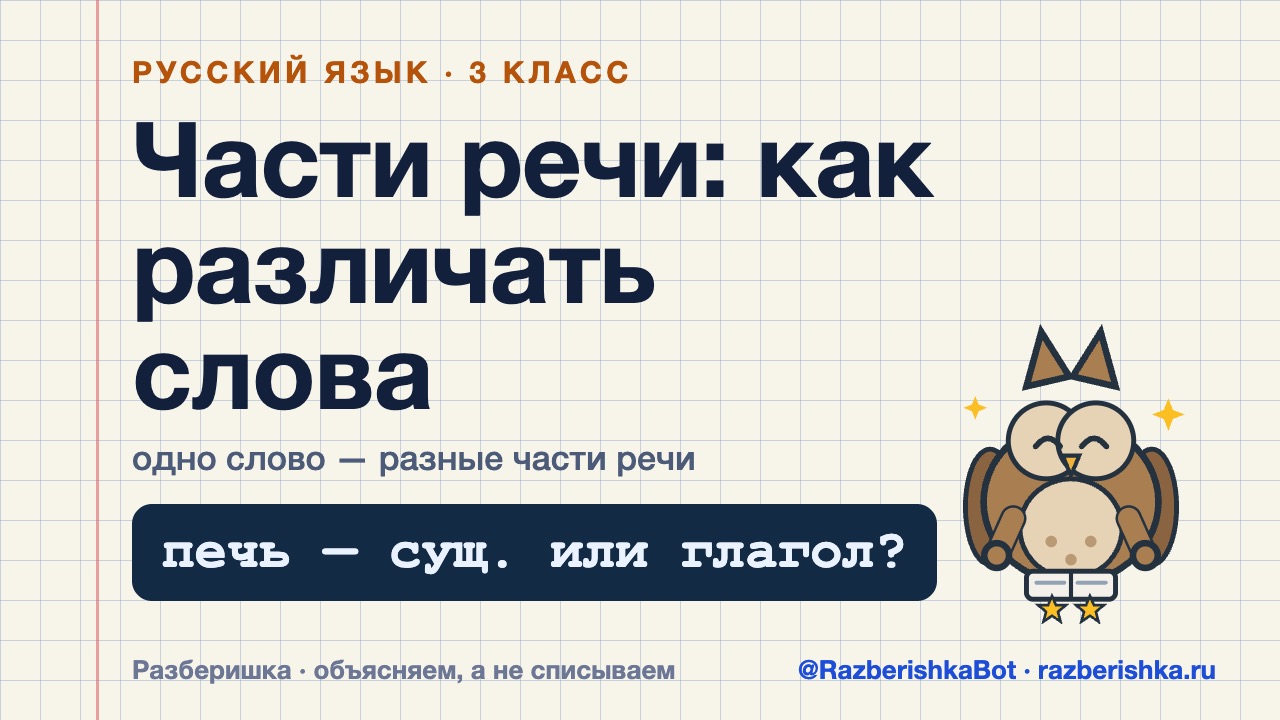 Превью видео: Части речи: как различать слова