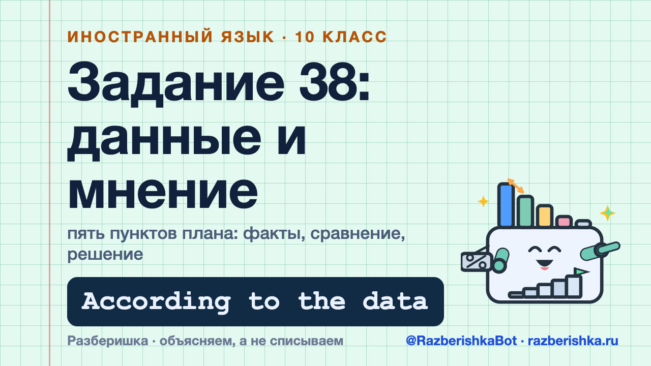 Превью видео: Развёрнутое высказывание в ЕГЭ (задание 38): структура, данные и мнение — Иностранный язык · 10 класс